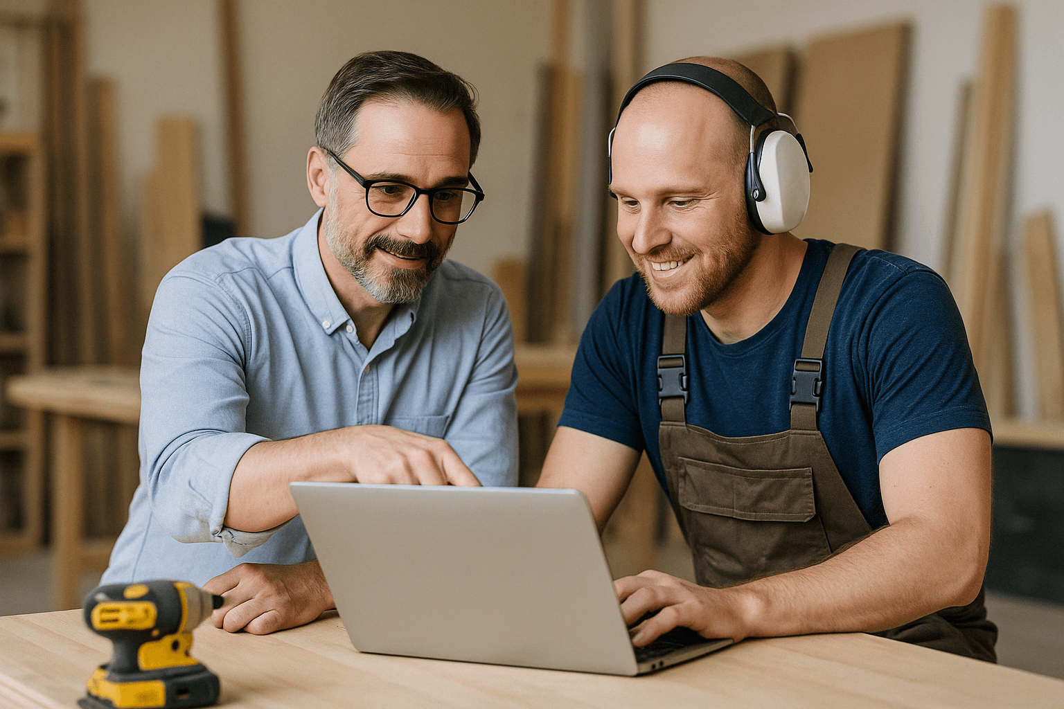 Formation d'un artisan à l'informatique